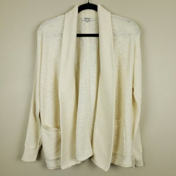 Madewell Harbor Open Cardigan Sweater Ivory Size XS - Picture 3 of 7